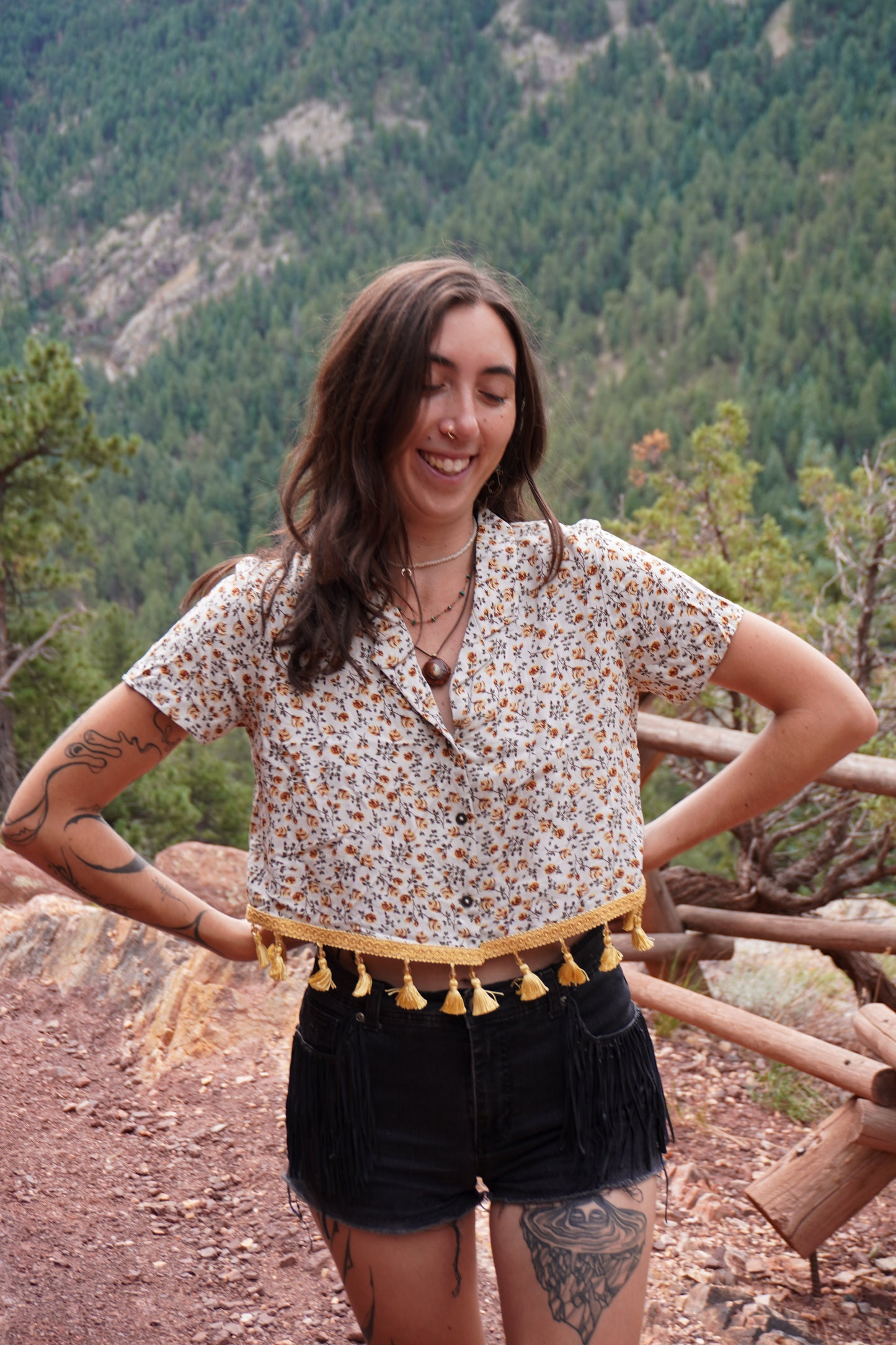 Manic Botanic Tassel Top