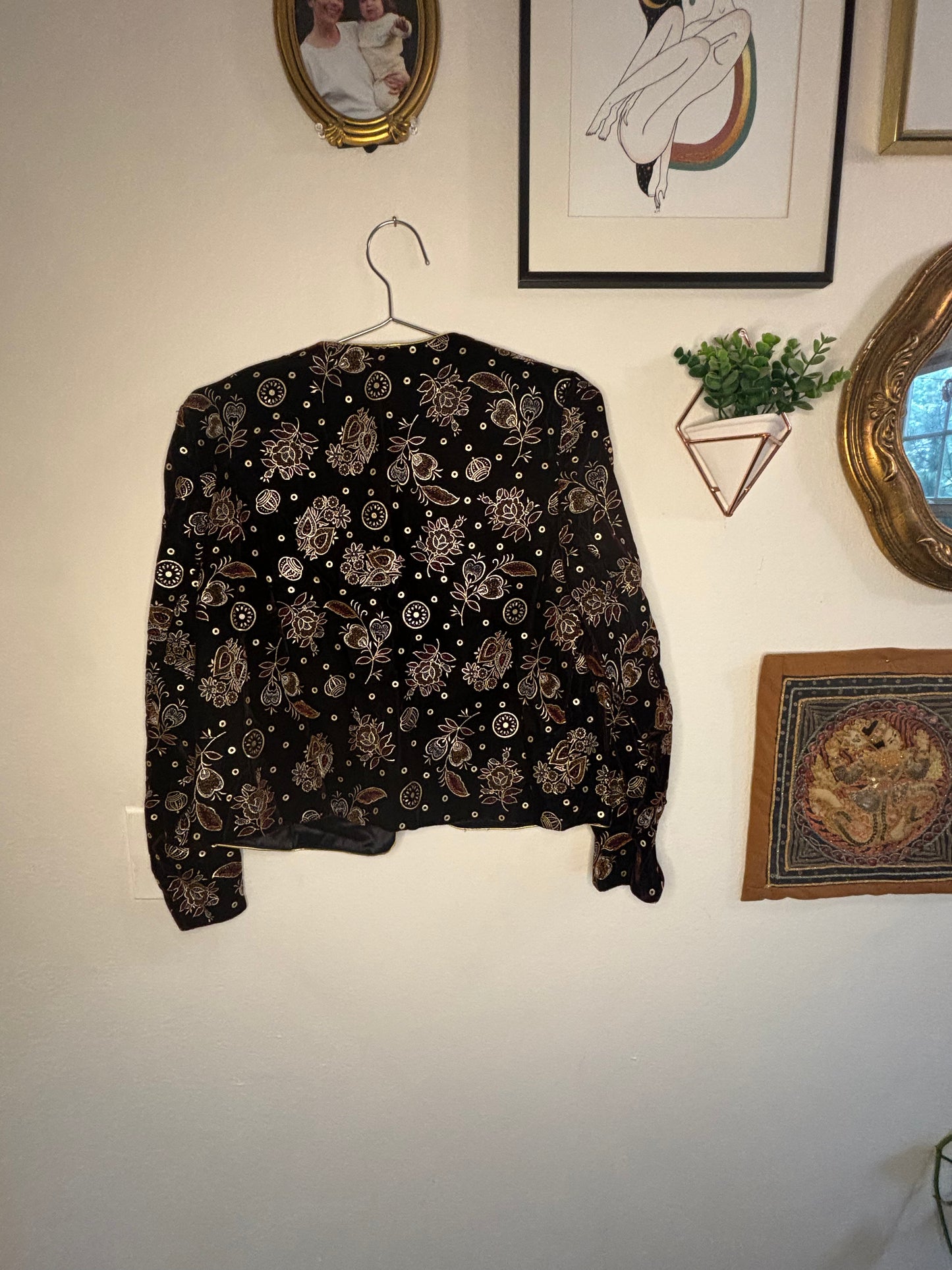 Black and Gold Blazer Coat