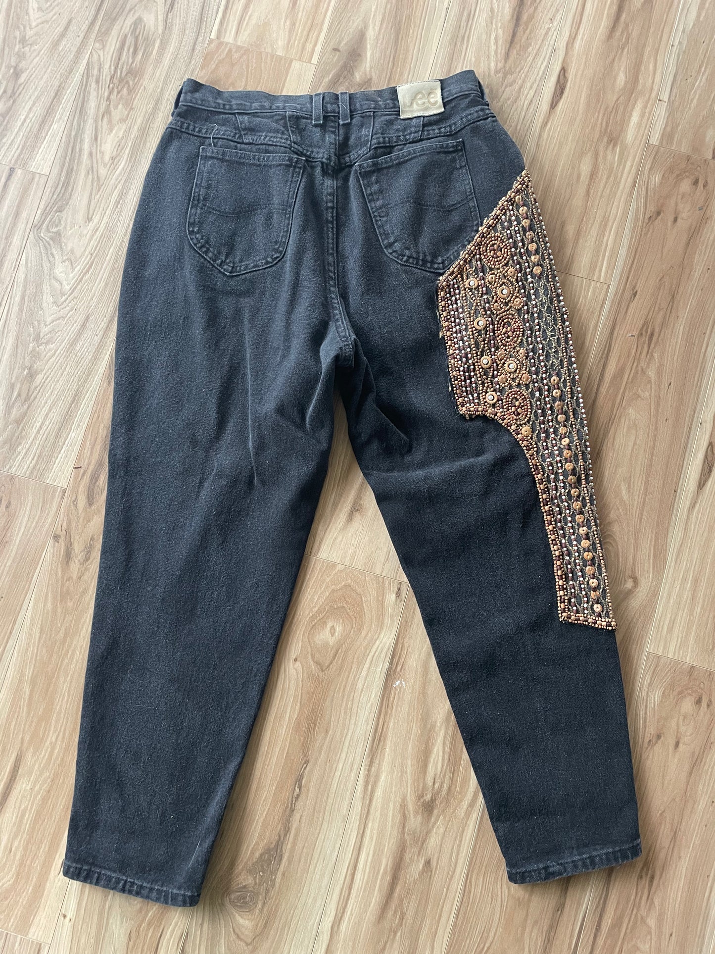 Black Denim Curtain Jeans