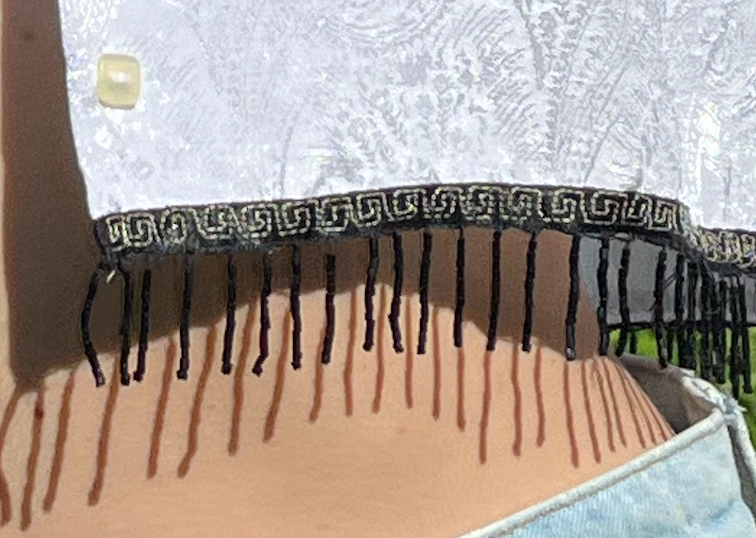 Elegant White Tassel Top