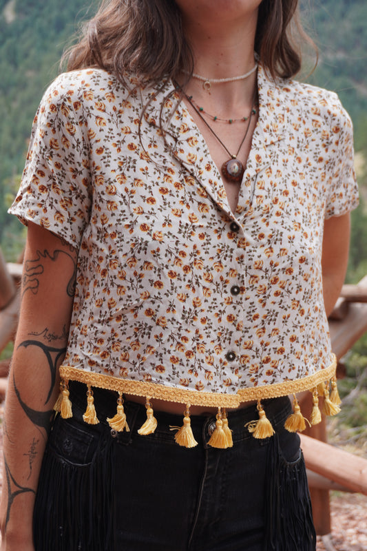 Manic Botanic Tassel Top