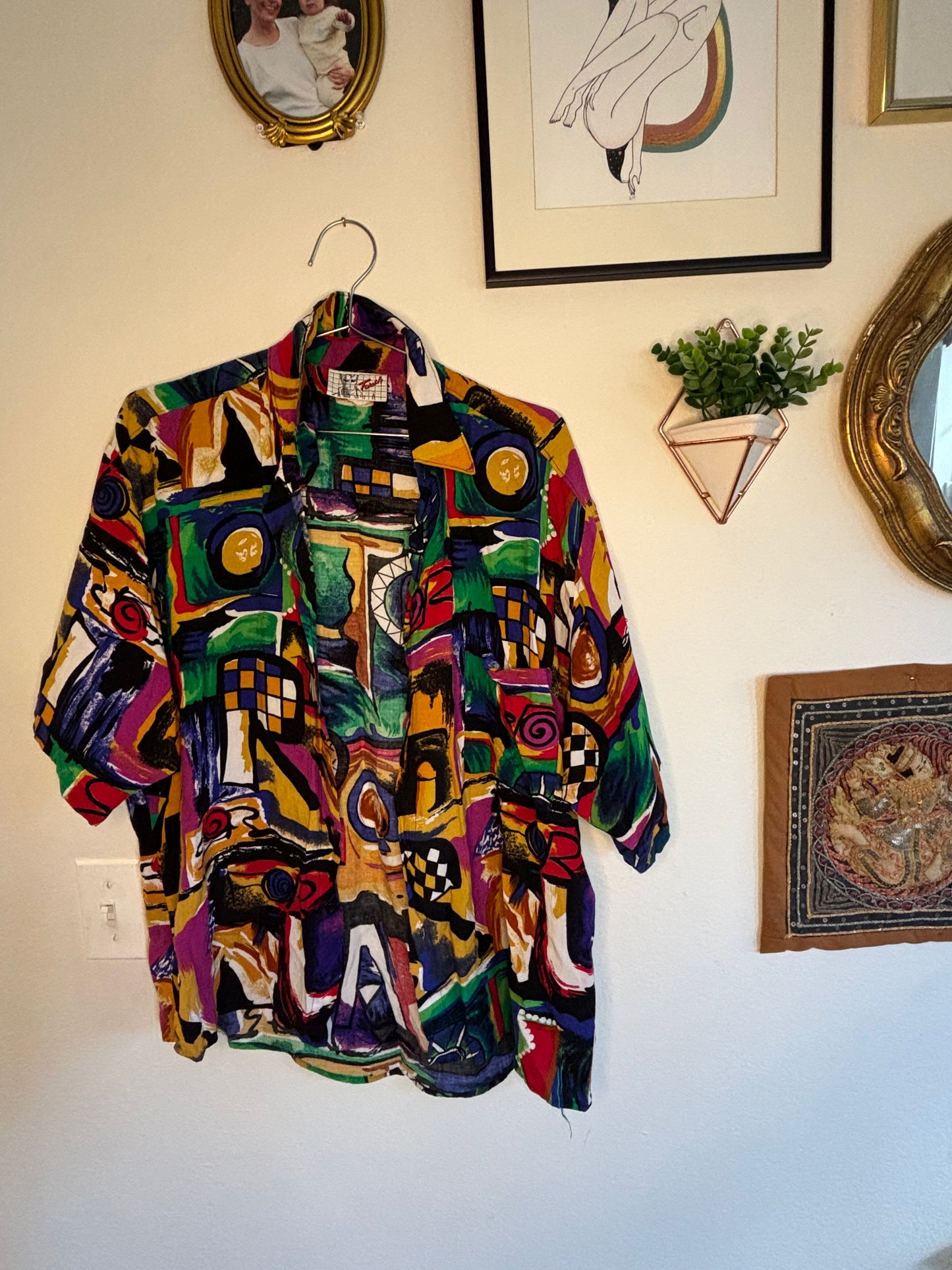 Vintage Funky Button Up