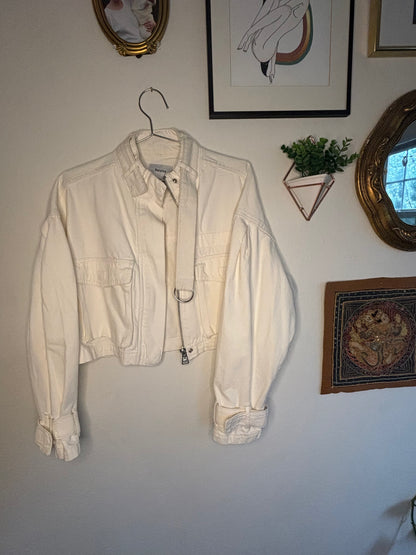 White Relaxed Denim Jacket