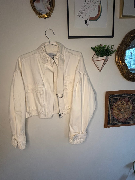 White Relaxed Denim Jacket