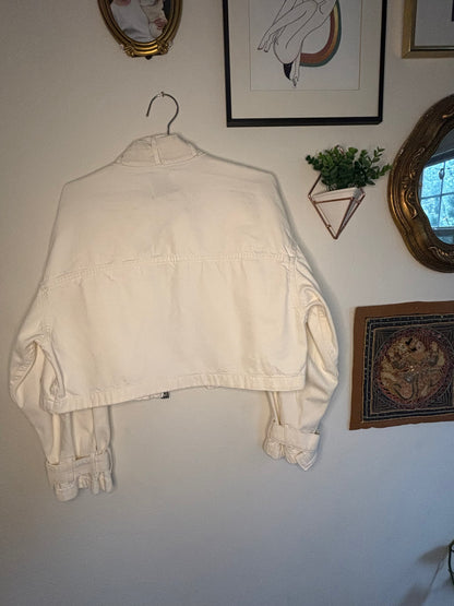 White Relaxed Denim Jacket