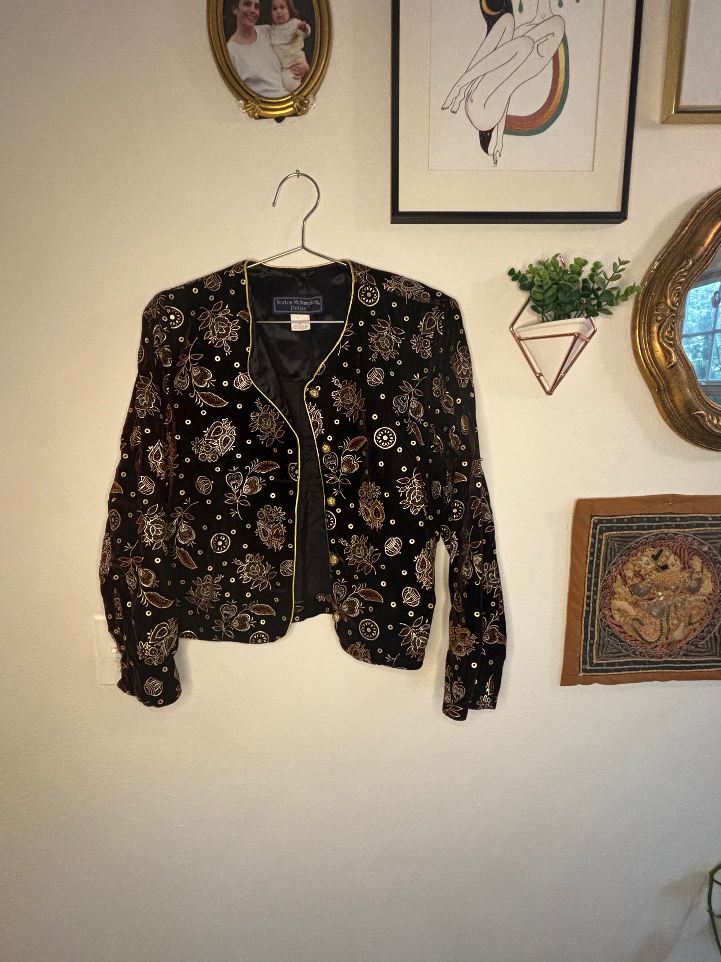 Black and Gold Blazer Coat