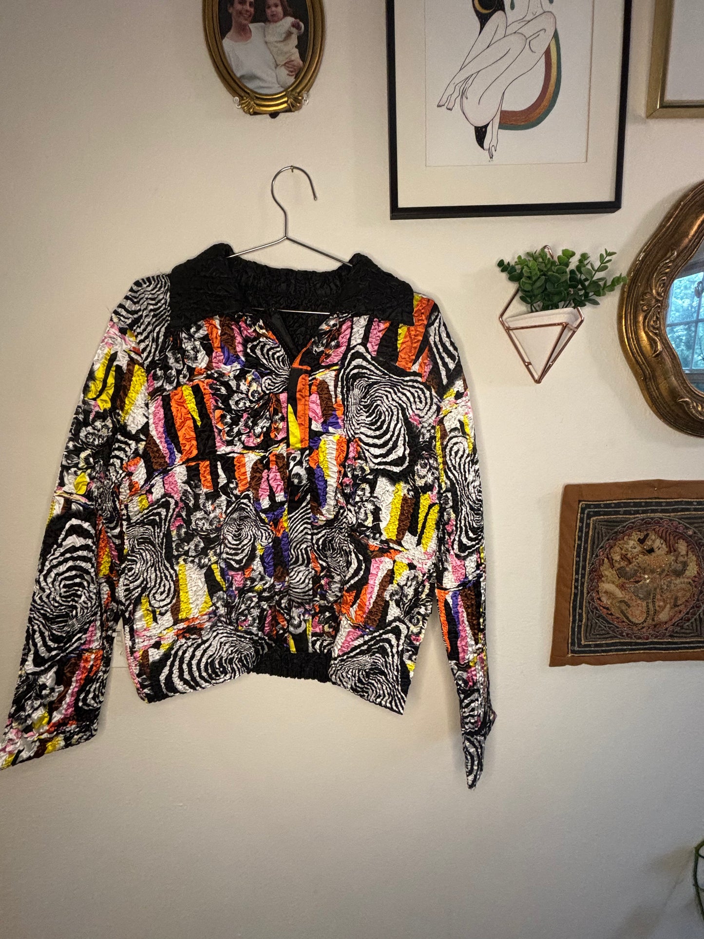 Crazy Colorful Waffle Jacket