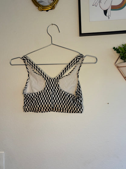 Vintage Checkered Sports Bra