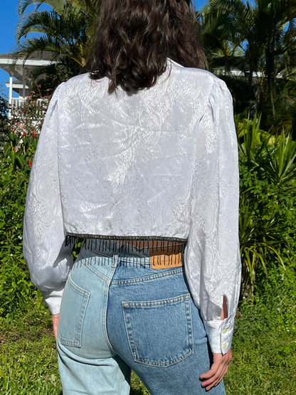 Elegant White Tassel Top