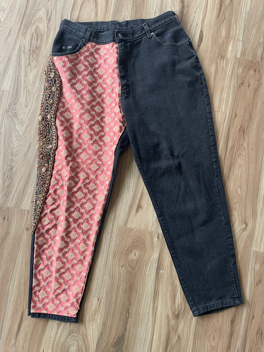 Black Denim Curtain Jeans