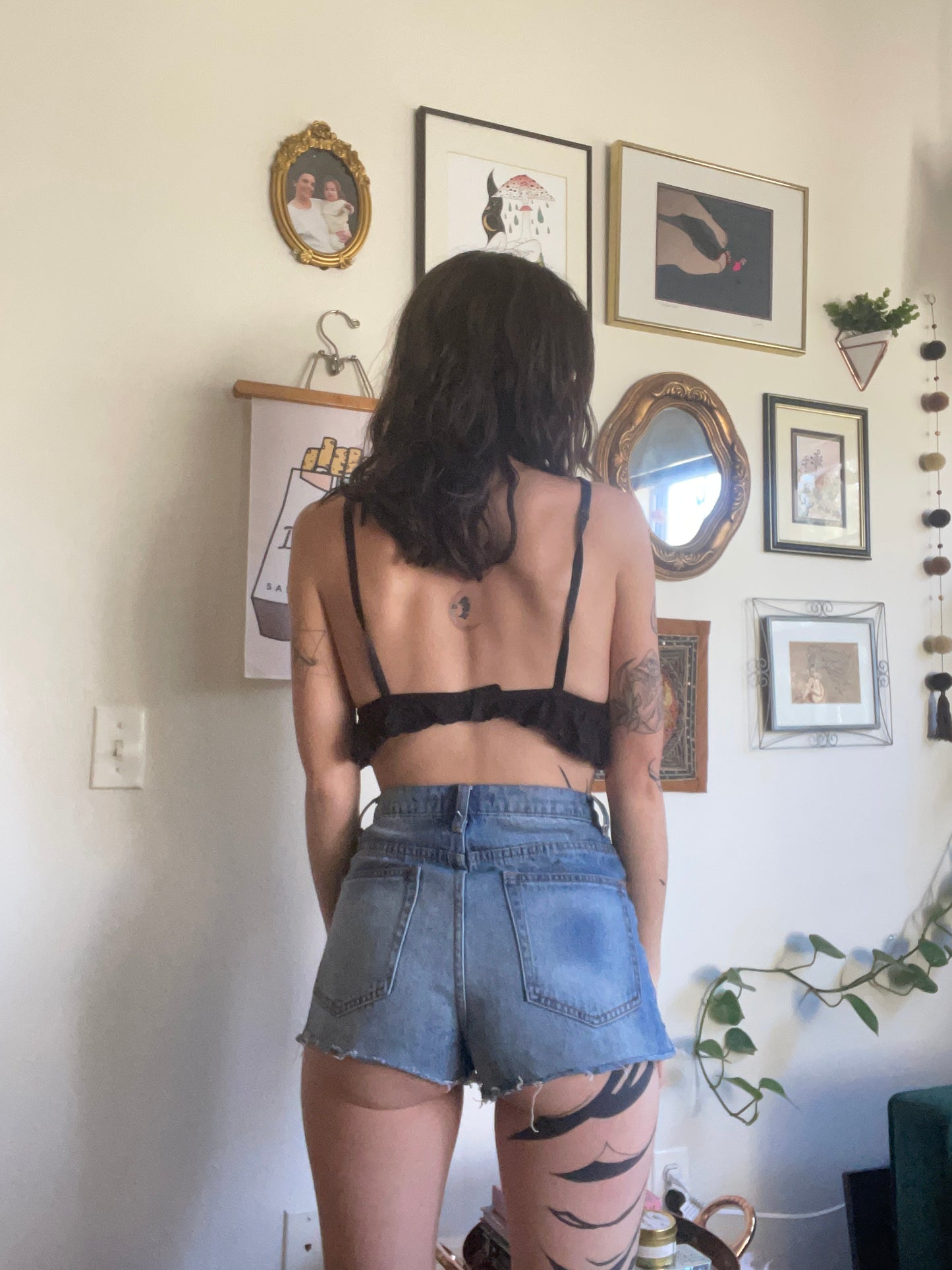 Patchwork Denim Shorts