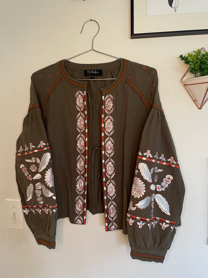 Embroidered Kunga Top